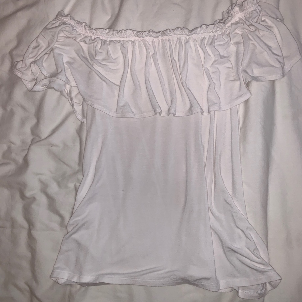 Off The Shoulder White Top